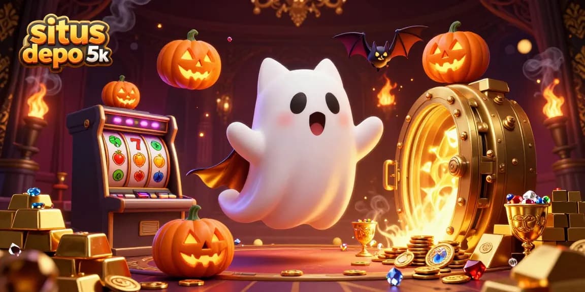 Engage with situs depo 5k in a thrilling haunted casino with treasures and spooky characters.