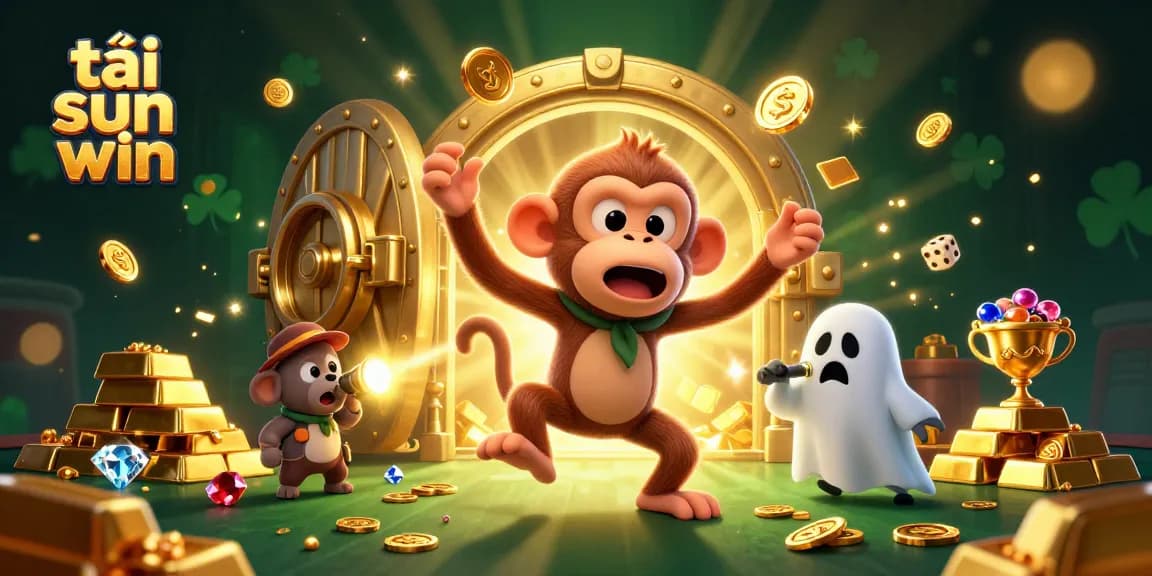 Experience the excitement of tải sun win in a playful haunted casino scene with treasures galore.
