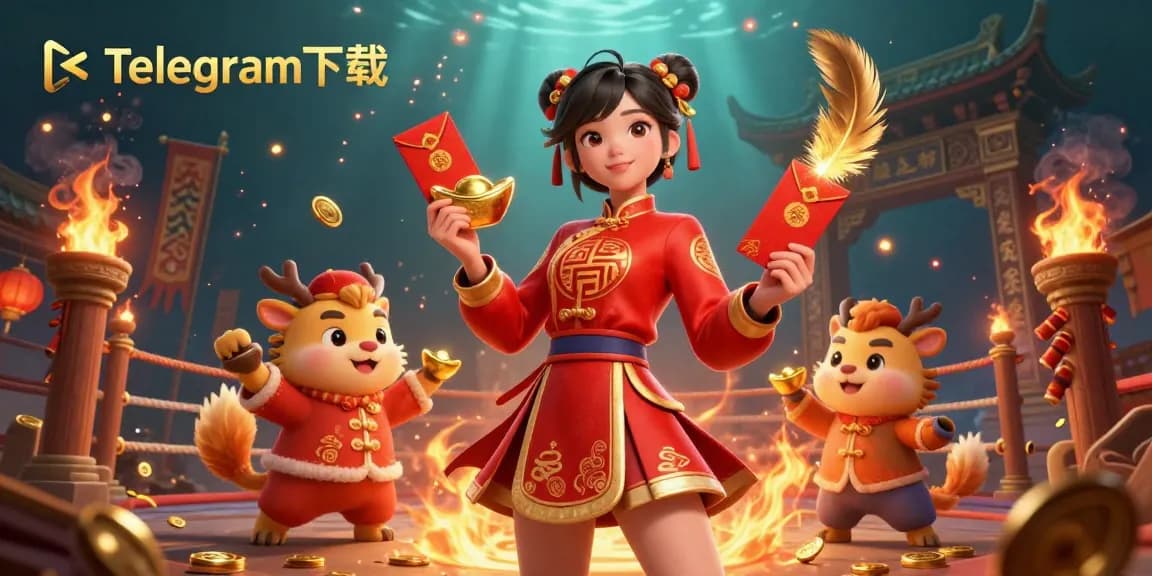 体验Telegram下载的热烈氛围，配以展示赌场场景的节日插图。