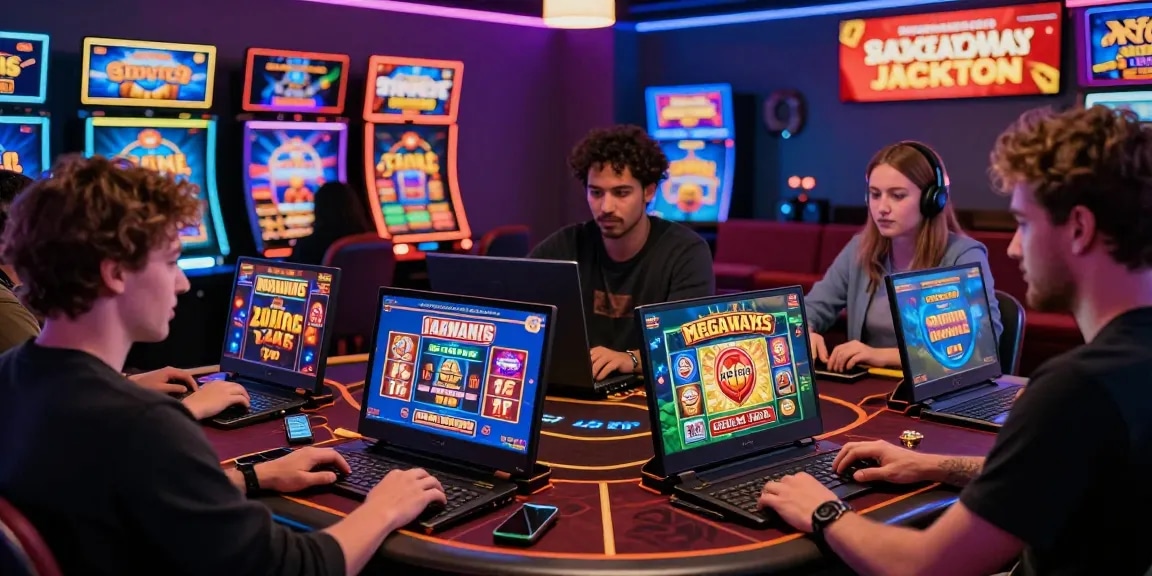 Best online casinos showcasing diverse players enjoying online pokies from home, vibrant atmosphere with exciting bonuses.