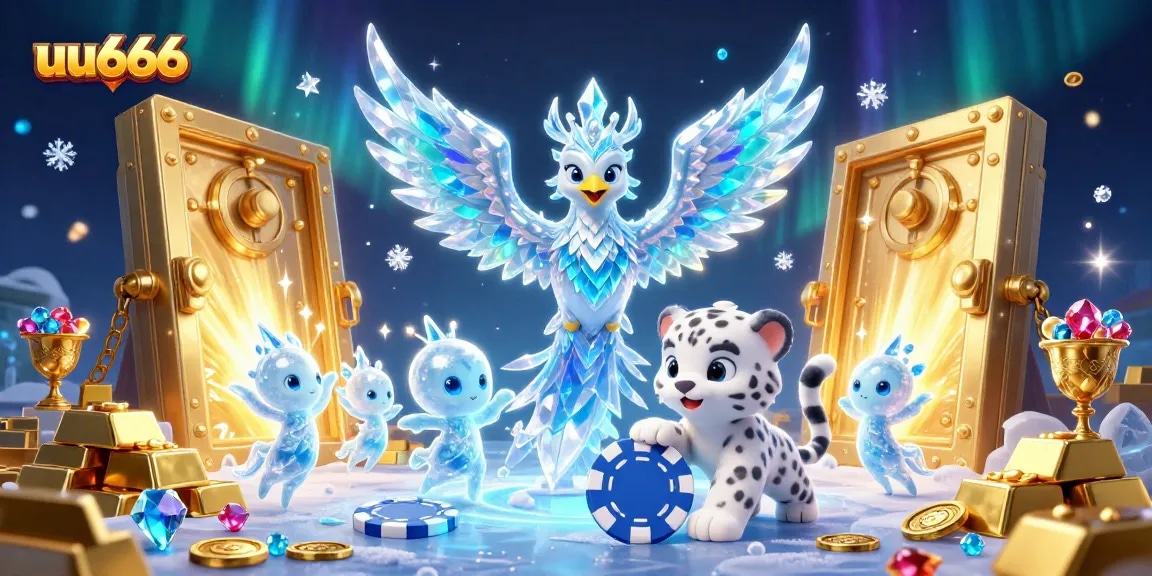Spin and win with uu666's enchanting characters in a vibrant casino scene full of riches.