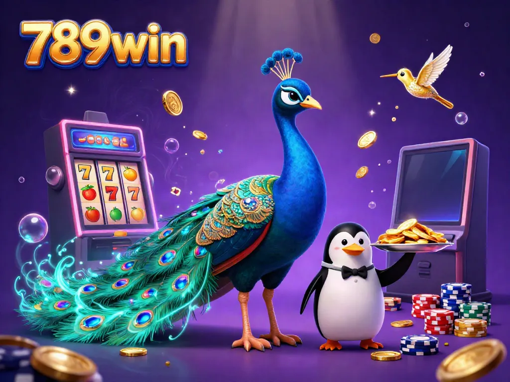Engage with 789win and enjoy vibrant slots gameplay featuring a rich casino scene with charming characters.