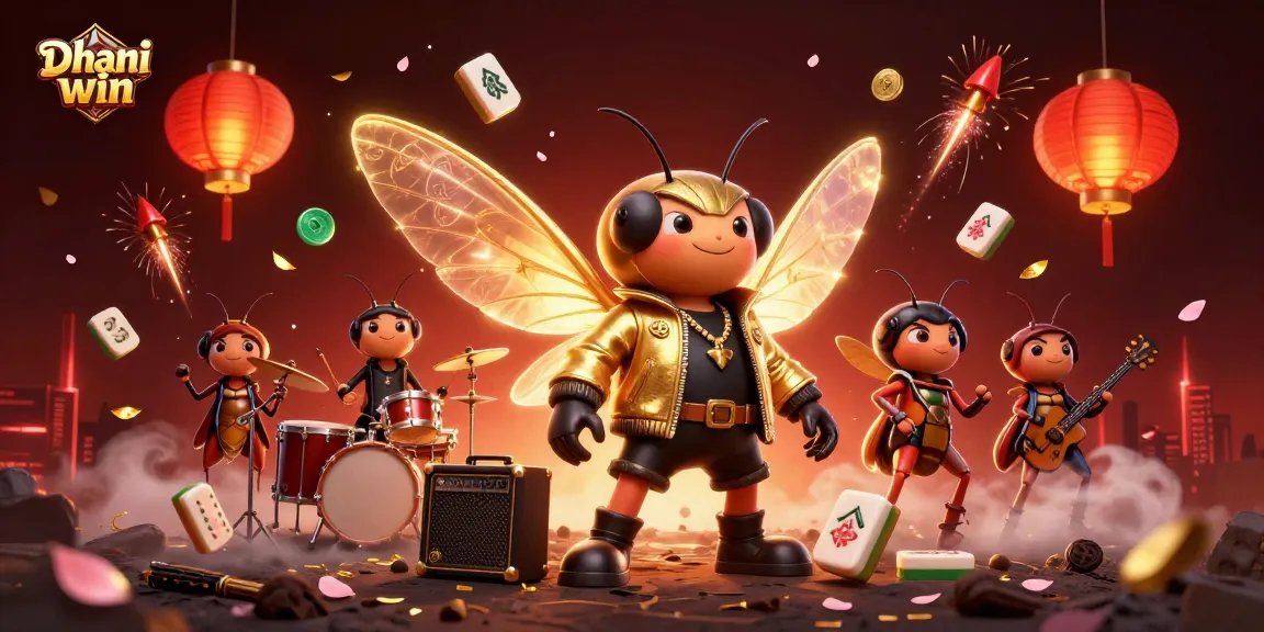 Dhani win brings excitement to players, featuring a vibrant casino scene with animated characters and game symbols.