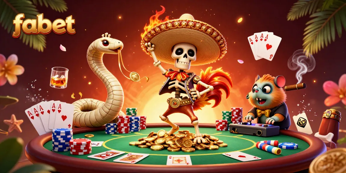 Experience the thrill of fabet with a vibrant 3D casino scene packed with action and colorful characters.